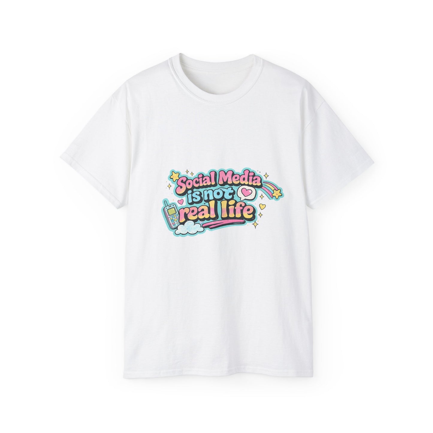 Social Media Is Not Real Life Tee