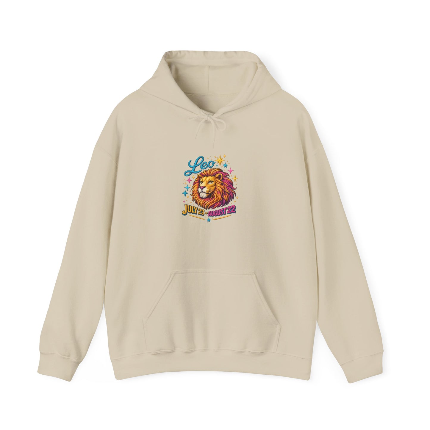 Leo Zodiac Lion Hoodie - 'Leo' Horoscope Graphic Sweatshirt (July 23–Aug 22)