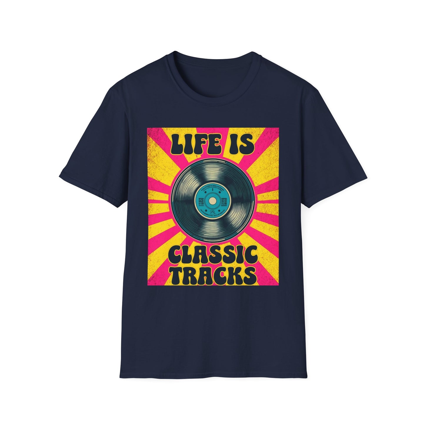 Classic Tracks T-Shirt – Vintage Vinyl 'Life Is Classic Tracks' Tee