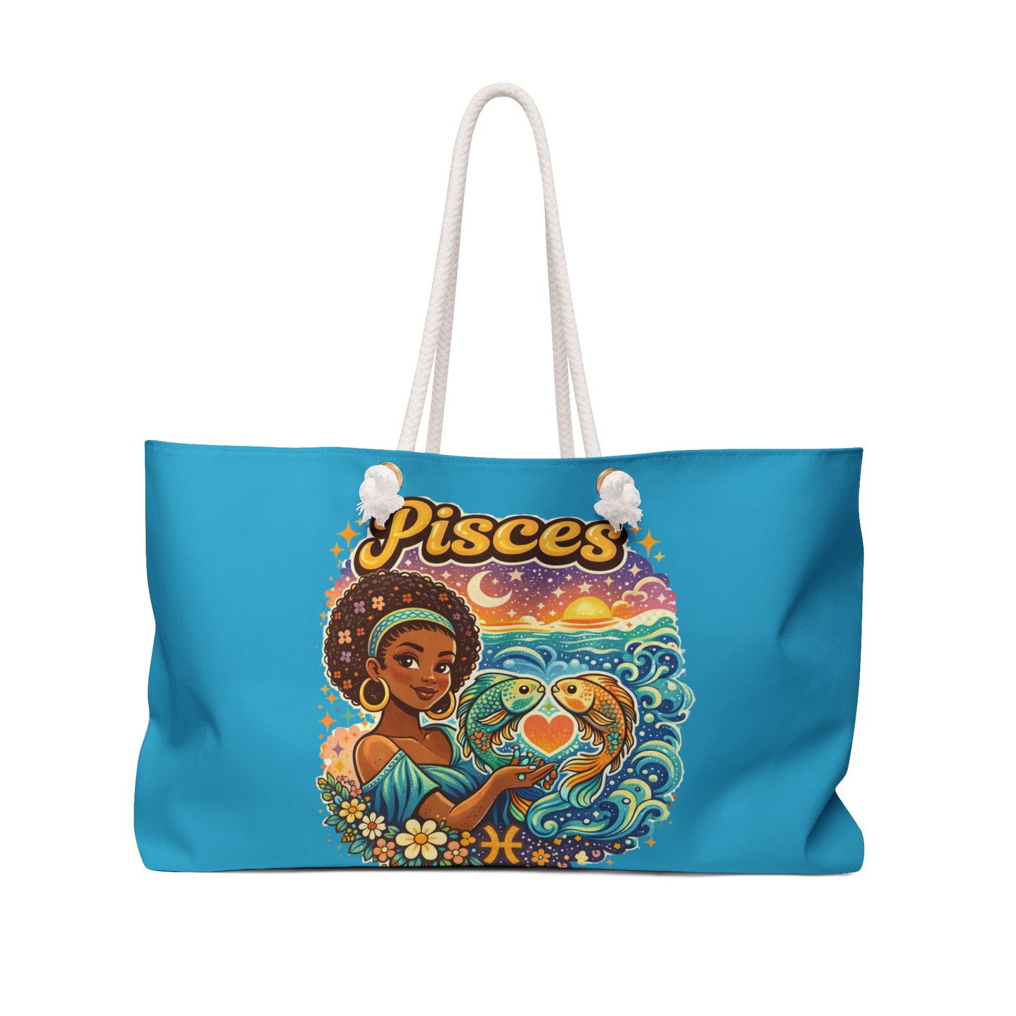 Pisces Weekender Bag – Zodiac Tote for Women, Astrological Travel Bag