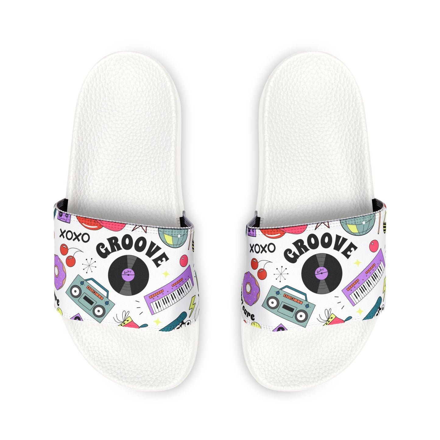 Groovy Retro Music Slide Sandals