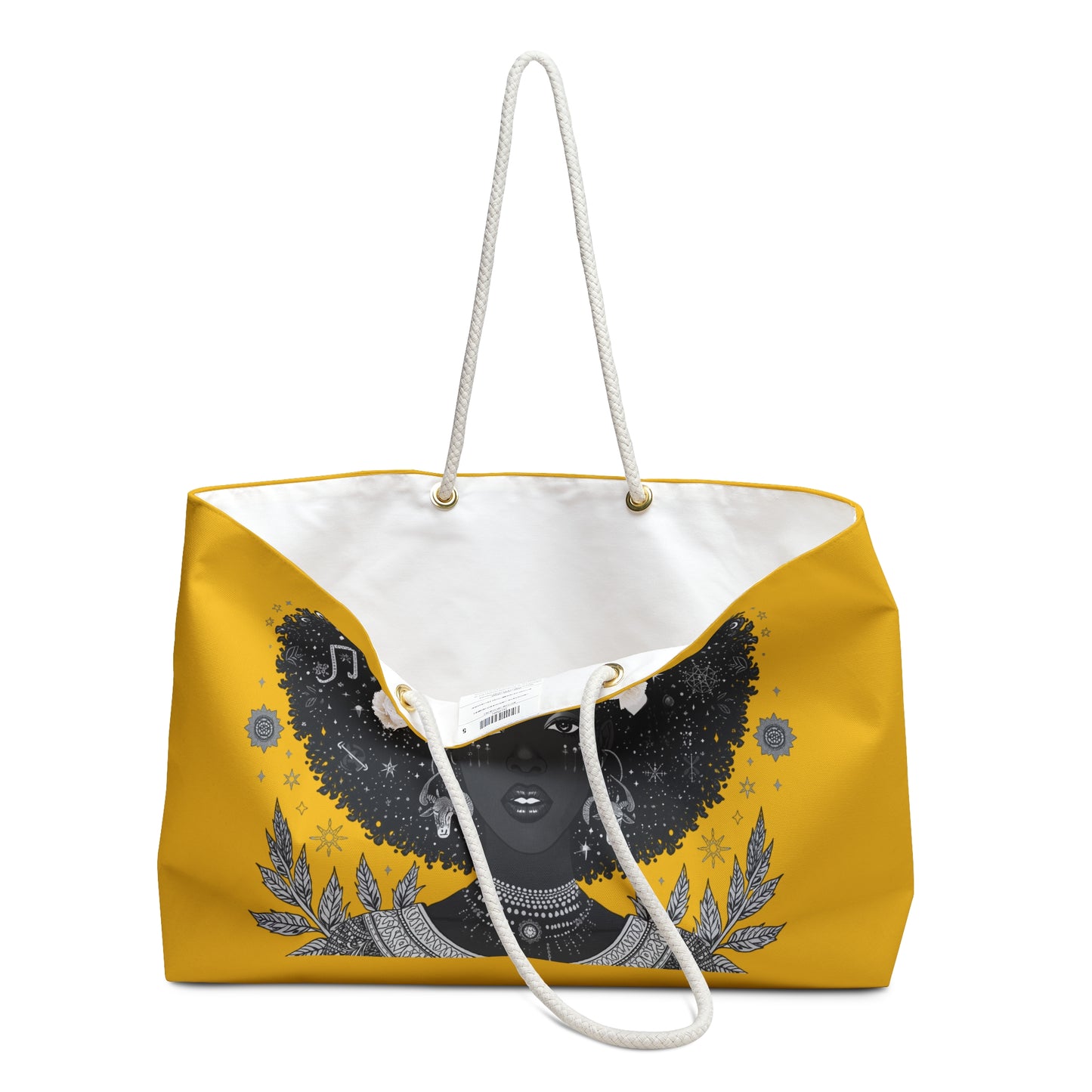 Capricorn Astrology Weekender Bag — Zodiac Afro Goddess Travel Tote