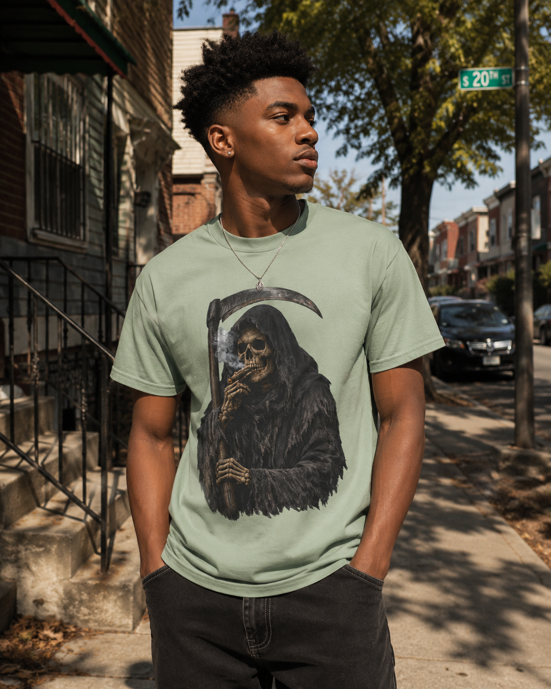 Reaper Skull Scythe Tee