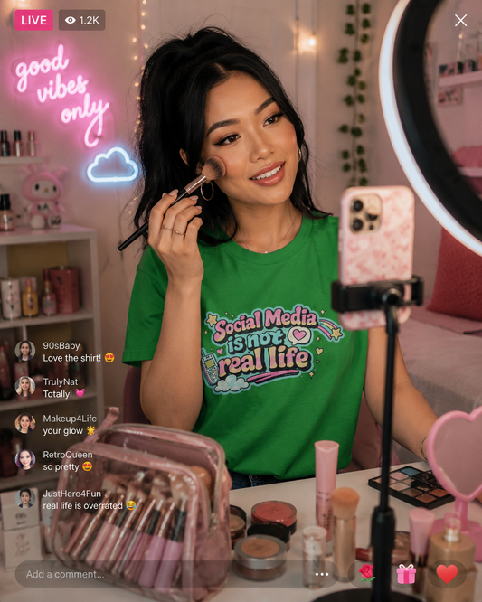 Social Media Is Not Real Life Tee